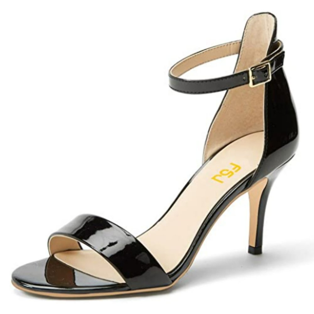 FSJ Comfy Open Toe Summer Sandal Ankle Strap Kitte